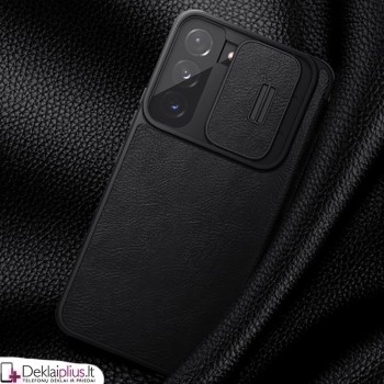 Nillkin Qin Pro odinis atverčiamas dėklas - juodas (Samsung S22)